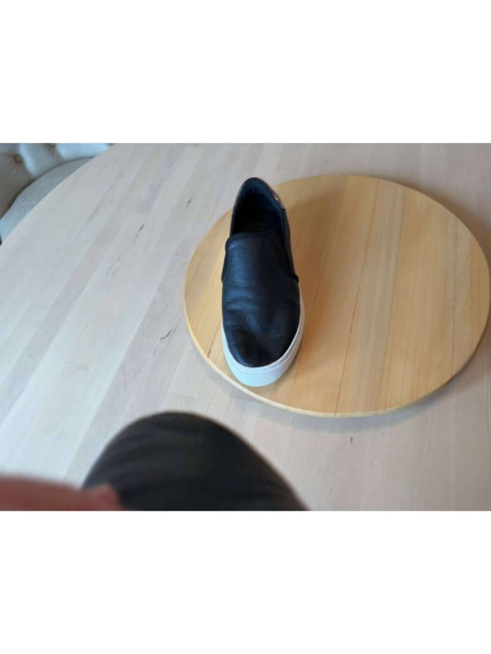 UGG Black Leather Platform Slip-On Sneakers Women's Size 7.5 - Picture 7 of 8